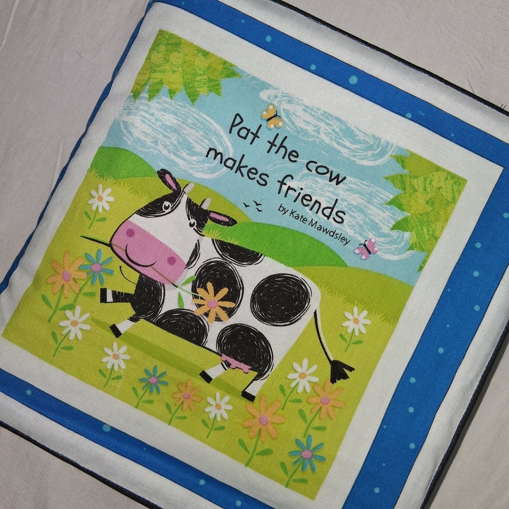 Pat the Cow Makes Friends Soft Fabric Baby Book by Kate Mawdsley